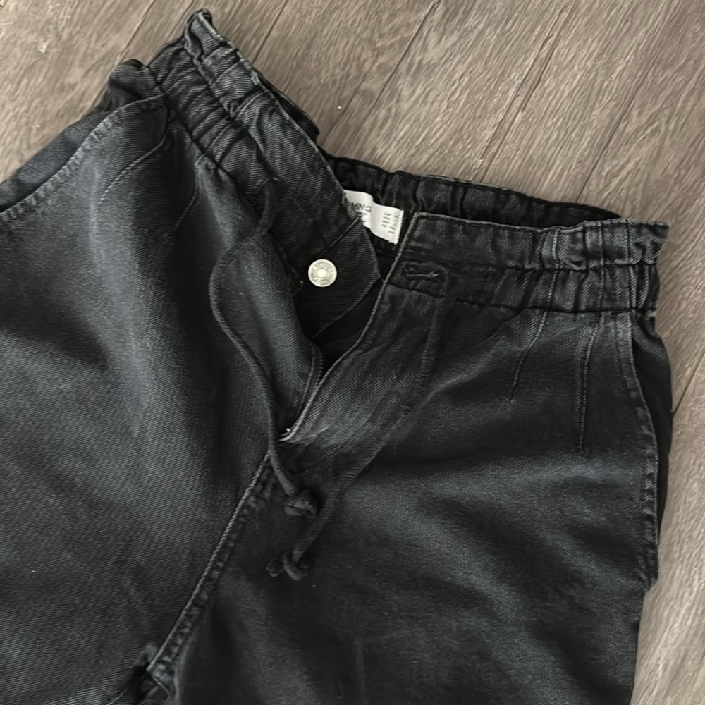 Mango MNG black women’s loose fit black jeans 4 - Picture 2 of 5